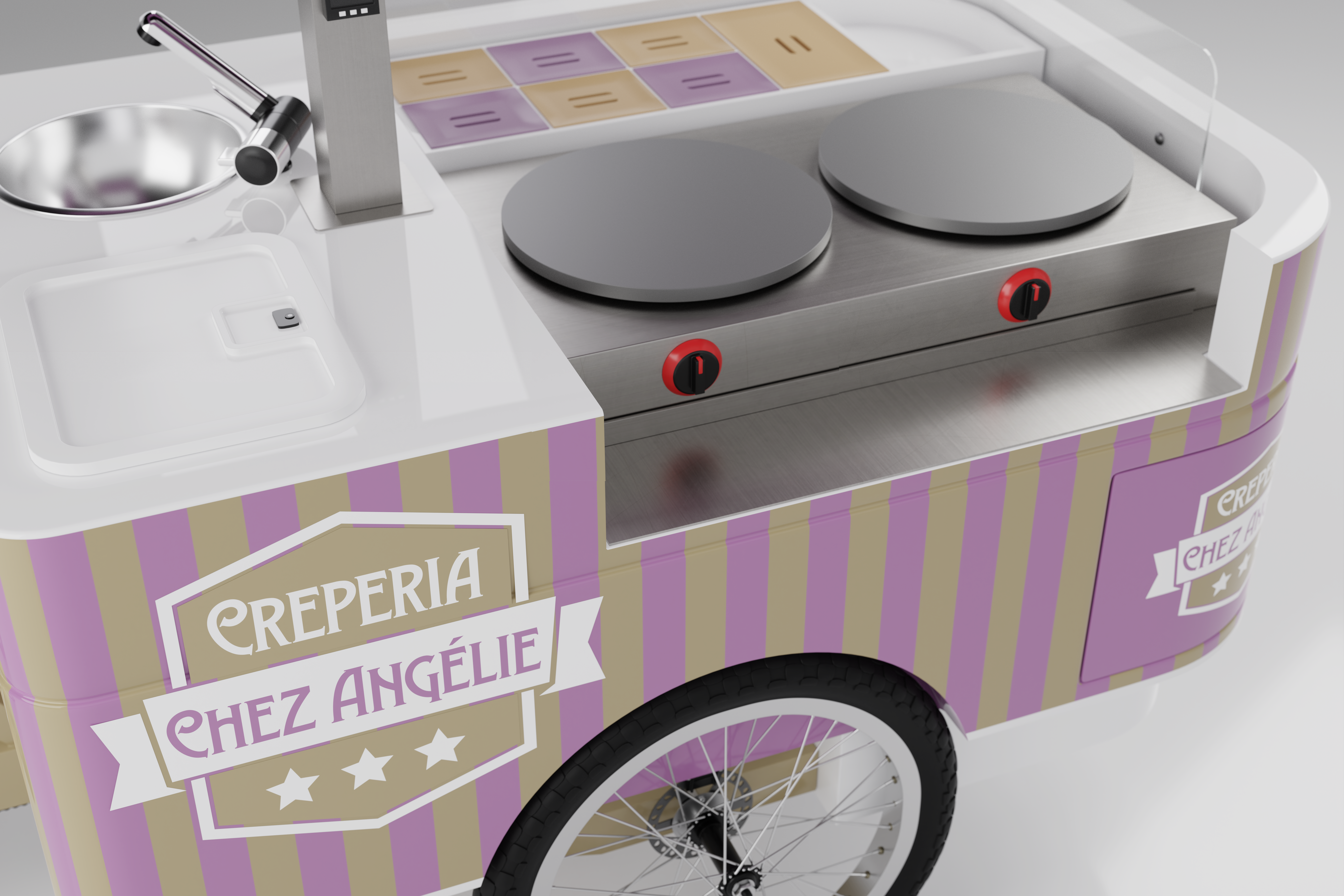 Allestimento cargo bike creperia